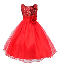 Load image into Gallery viewer, Fennco Styles - Lovely Sequin Flower Girl Dress: Purple / 4-5T
