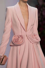 Load image into Gallery viewer, Productseeker - SET107 Rose Blazer &amp; Pleated Skirt Set: Pink / English / L
