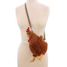 Load image into Gallery viewer, COMECO INC - BROWN FURRY HEN CROSS BODY BAG
