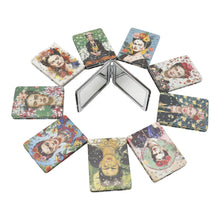Load image into Gallery viewer, TAPA fashion - Frida Kahlo Rectangular Glitter Compact Makeup Mirror JM6423-10 (12PC): ASSORTED
