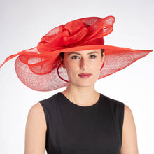 Load image into Gallery viewer, KaKyCo - Large Wrapped Abstract Bow Sinamay Hat | 116033: Yellow
