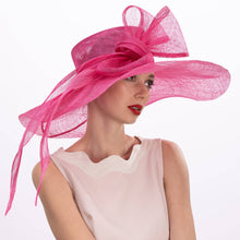 Load image into Gallery viewer, KaKyCo - 117146  Callalily Adorned Wide Soft Sinamay Hats: Sinamay / Ivory
