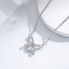 Load image into Gallery viewer, Perimade &amp; Co. LLC - Bow Bowknot Dancing Stone Necklace in 925 Sterling Silver
