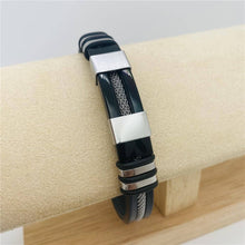 Load image into Gallery viewer, Mio Queena - Men's Silicone Titanium Steel  Bracelet - MJ/BC: Silver

