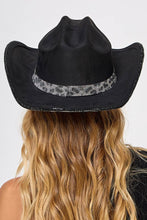 Load image into Gallery viewer, Collections by Fame Accessories - Pave Animal Print Rhinestone Western Cowboy Hat: IV

