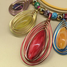 Load image into Gallery viewer, ACCITY - EXAGGERATED HAND-WOVEN RESIN NECKLACE SET_CWMM4920: MULTICOLOR / (OS) 1
