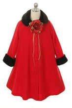 Load image into Gallery viewer, Kid's Dream - *SALE* Fleece Cape-Style Girls Coat: 2 / Black
