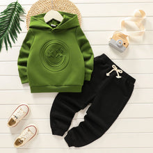 Load image into Gallery viewer, PatPat - 2-Piece Baby Boy Graphic Hoodie and Sweatpants Outfit: Army green / 3-6 Months
