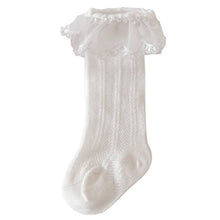 Load image into Gallery viewer, PatPat - Baby/toddler Princess Lace Mid-Calf Socks with Flower Border: Pink / 4-6 Year
