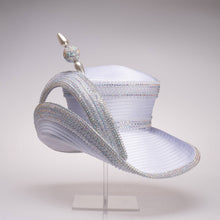 Load image into Gallery viewer, KaKyCo - AJ786Y Extended Off Face Mad Hatter Edges Coved Rhinestone: White

