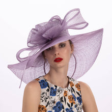 Load image into Gallery viewer, KaKyCo - Large Wrapped Abstract Bow Sinamay Hat | 116033: Lilac

