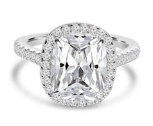 Load image into Gallery viewer, Diamond Veneer Travel Jewelry - 5CT Radiant Cushion Diamond Veneer Cubic Zirconia Ring. 800R066: 7 / Canary
