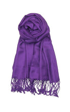 Load image into Gallery viewer, Jasper Trading LLC - C09 - One Piece Dk. Purple Color Fashion Pashmina Shawl Scar
