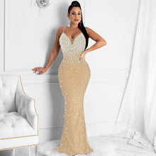 Load image into Gallery viewer, MB Fashion Wholesale - MALYBGG Rhinestone and Beaded Strappy Dress 6561LY: Pink / S M L: 1-1-1
