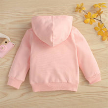 Load image into Gallery viewer, PatPat - 100% Cotton Letter Print Hooded Baby Sweatshirt: 18-24 Months / Pink
