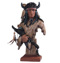 Load image into Gallery viewer, MLC HOME - 13"H Indian Warrior Bust Native American Figurine Home Decor
