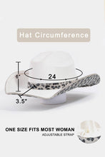 Load image into Gallery viewer, Collections by Fame Accessories - Pave Animal Print Rhinestone Western Cowboy Hat: IV
