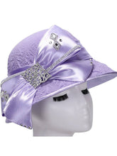 Load image into Gallery viewer, Giovanna - Bucket Hat w/ Oversized Bow and Rhinestones: LILAC / OS
