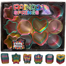 Load image into Gallery viewer, Texas Toy Distribution - Glitter Rainbow Spring Classic Slinky Toy, Display of 12
