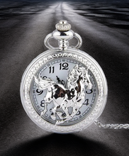 Load image into Gallery viewer, WoodWristCo - Men's Casual Culture Animal Horse Pocket Watch
