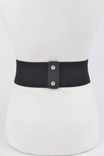 Load image into Gallery viewer, 3AM BY H&amp;D ACCESSORIES - Wide Rhinestone Waist Belt: Black Clear

