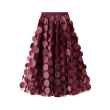Load image into Gallery viewer, ACCITY - 3D Polka Dot Tulle A-Line Flared Midi Skirt_CWBMS0379: White / (OS) 1
