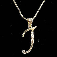 Load image into Gallery viewer, Diacly - Cursive Initial Alphabet Letter Monogram CZ Pendant Small-Gold: H
