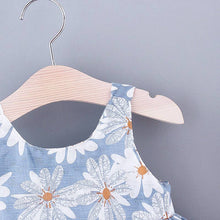 Load image into Gallery viewer, PatPat - 2pcs Baby Girl  Daisy Floral Tank Dress with Hat Set: Blue / 6-9 Months
