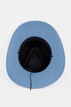 Load image into Gallery viewer, Collections by Fame Accessories - Rhinestone Mesh Pattern Denim Western Cowboy Fedora Hat: LDN
