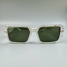 Load image into Gallery viewer, Ole - Handmade Square  Rhinestone Sunglasses
