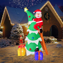 Load image into Gallery viewer, Presence - 7-FT Christmas Inflatable: Santa Climbing with Tree
