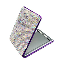 Load image into Gallery viewer, Chic Couture Inc - Ceramic Rhinestone Folding Makeup Mirror M0453: Blue
