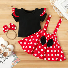 Load image into Gallery viewer, PatPat - Baby Girl Sweet Polka Dot Dresses: Black/White/Red / 2-3 Years
