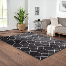Load image into Gallery viewer, Olliix - Modern Geometric Woven Area Rug, Black: 8x10
