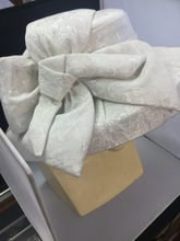 Load image into Gallery viewer, White (off white) &amp; Silver Hat
