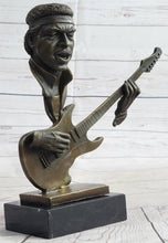 Load image into Gallery viewer, Bronzhaus - Jimi Hendrix Bronze Bust Sculpture Statue Collectible Art 10" x 10"

