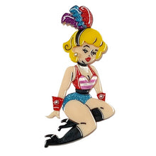 Load image into Gallery viewer, Lipstick &amp; Chrome - Enjoy the Ride Pinup Circus Brooch
