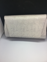 Load image into Gallery viewer, White (off white) &amp; Silver Purse
