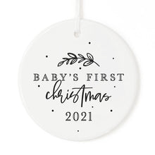 Load image into Gallery viewer, Baby's First Christmas Ornament 2021 with Ribbon and Gift Box
